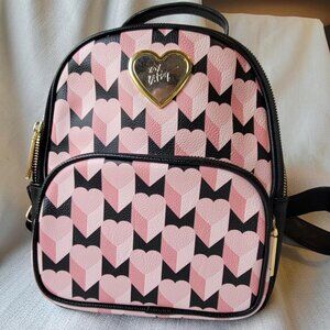 Betsey Johnson Small Backpack with Heart Design